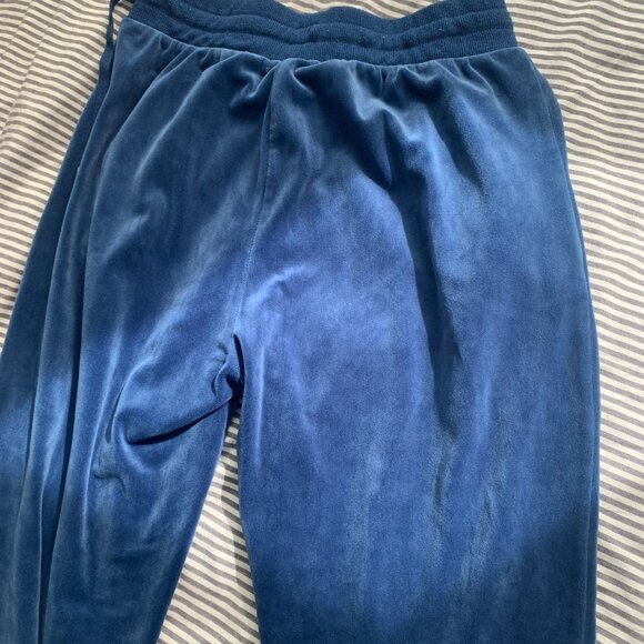 Blue velour joggers - Picture 3 of 5